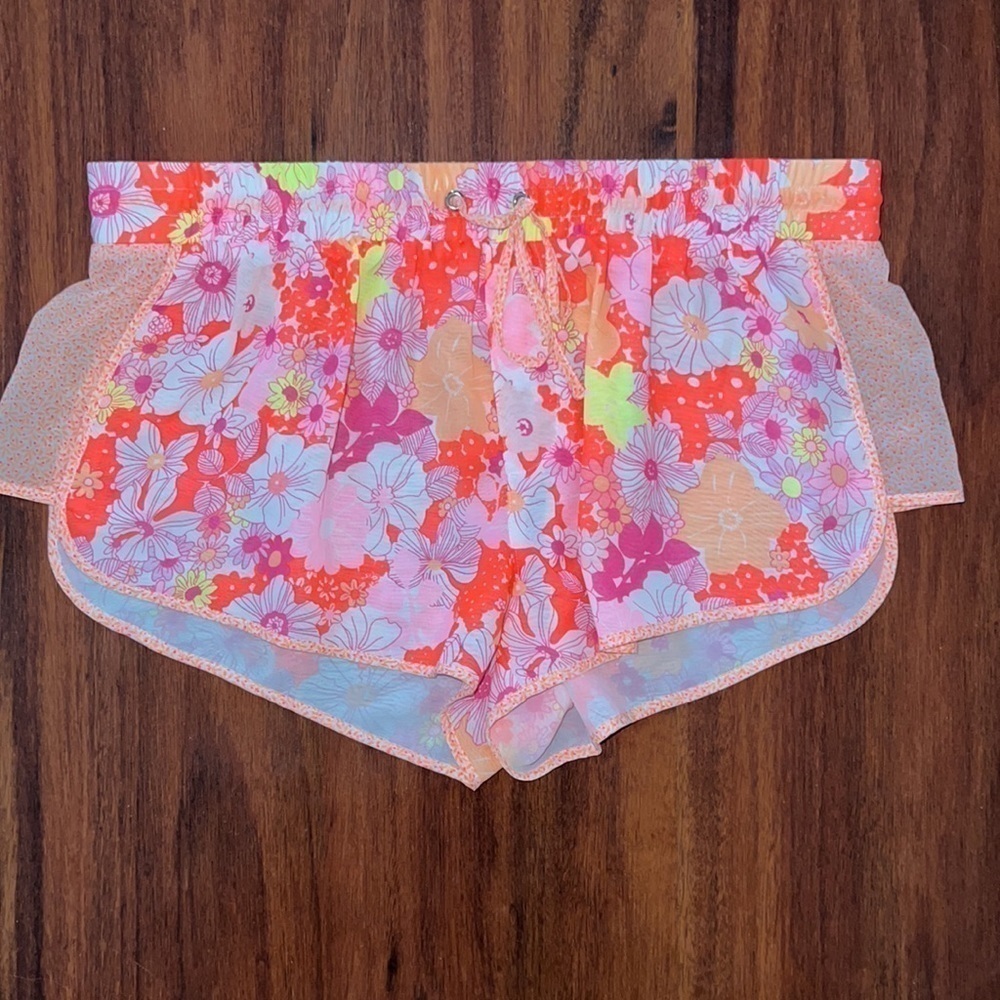 VS Swim Coverup shorts peach floral size‎ medium
